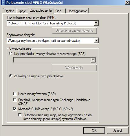 Połączenia sieciowe VPN w Windows